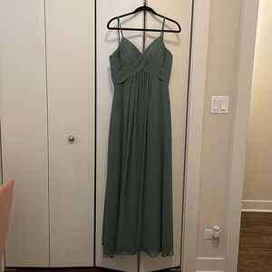 Azazie Shannon Eucalyptus Bridesmaid Dress